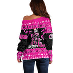 sydney-sixers-cricket-christmas-off-shoulder-sweater-merry-xmas-2023-indigenous-art
