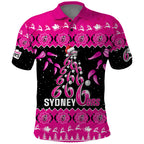 sydney-sixers-cricket-christmas-polo-shirt-merry-xmas-2023-indigenous-art