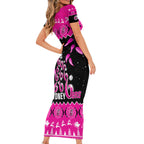 sydney-sixers-cricket-christmas-short-sleeve-bodycon-dress-merry-xmas-2023-indigenous-art