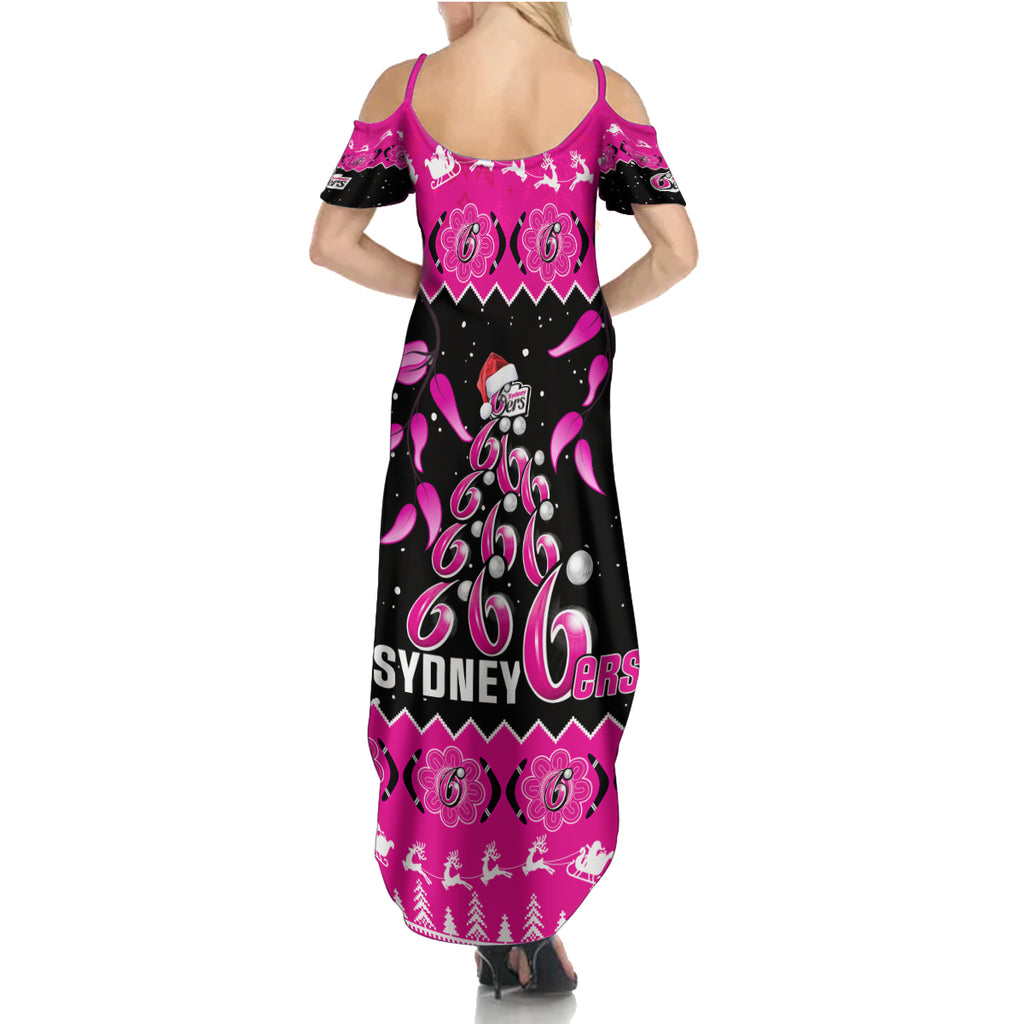 sydney-sixers-cricket-christmas-summer-maxi-dress-merry-xmas-2023-indigenous-art