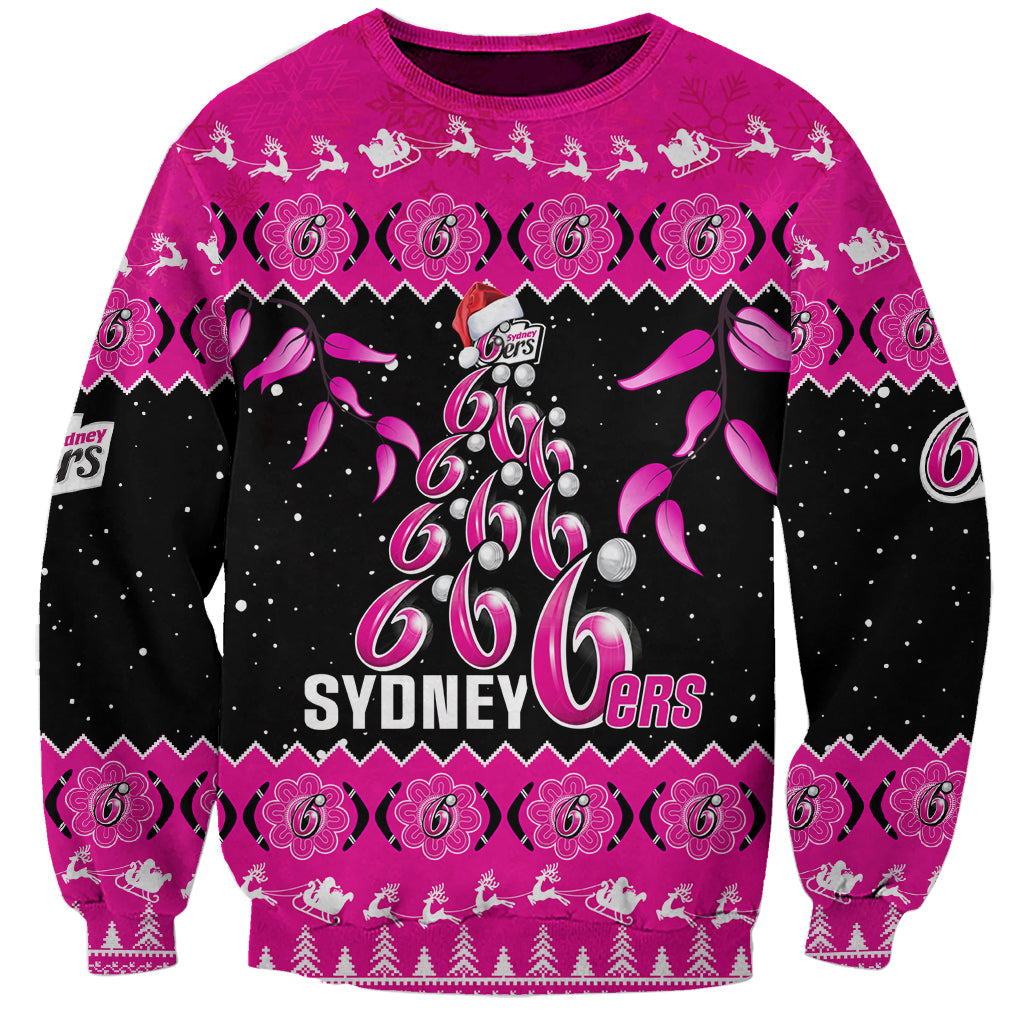 sydney-sixers-cricket-christmas-sweatshirt-merry-xmas-2023-indigenous-art