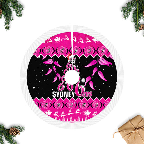 sydney-sixers-cricket-christmas-tree-skirt-merry-xmas-2023-indigenous-art