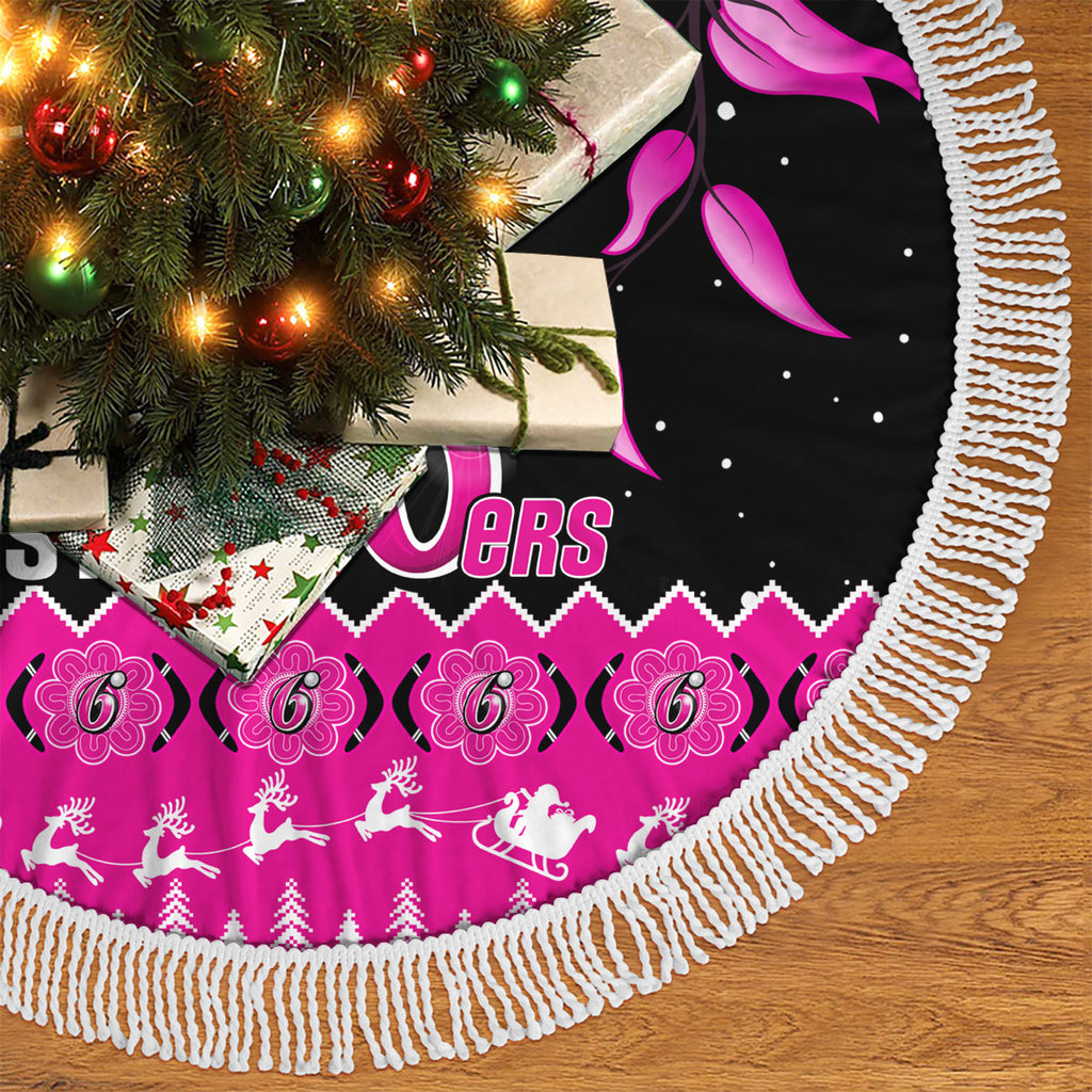 sydney-sixers-cricket-christmas-tree-skirt-merry-xmas-2023-indigenous-art