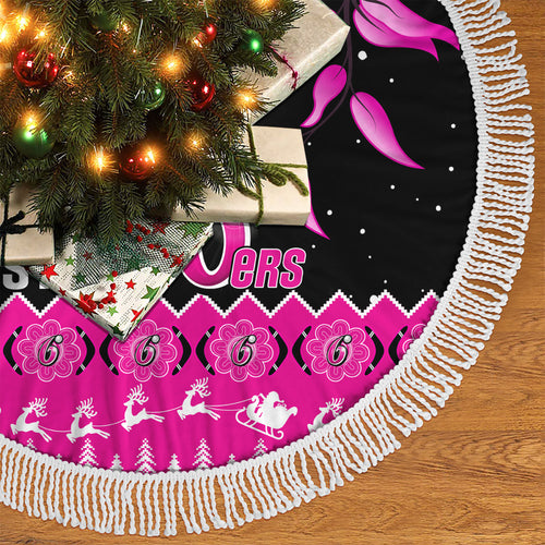 sydney-sixers-cricket-christmas-tree-skirt-merry-xmas-2023-indigenous-art