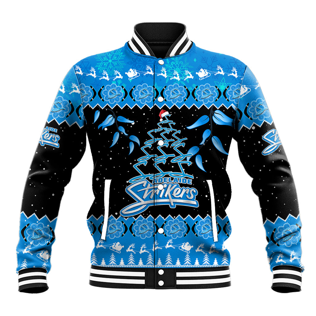 adelaide-strikers-cricket-christmas-baseball-jacket-merry-xmas-2023-indigenous-art