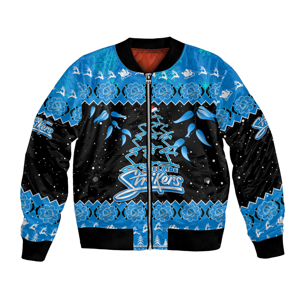 adelaide-strikers-cricket-christmas-bomber-jacket-merry-xmas-2023-indigenous-art
