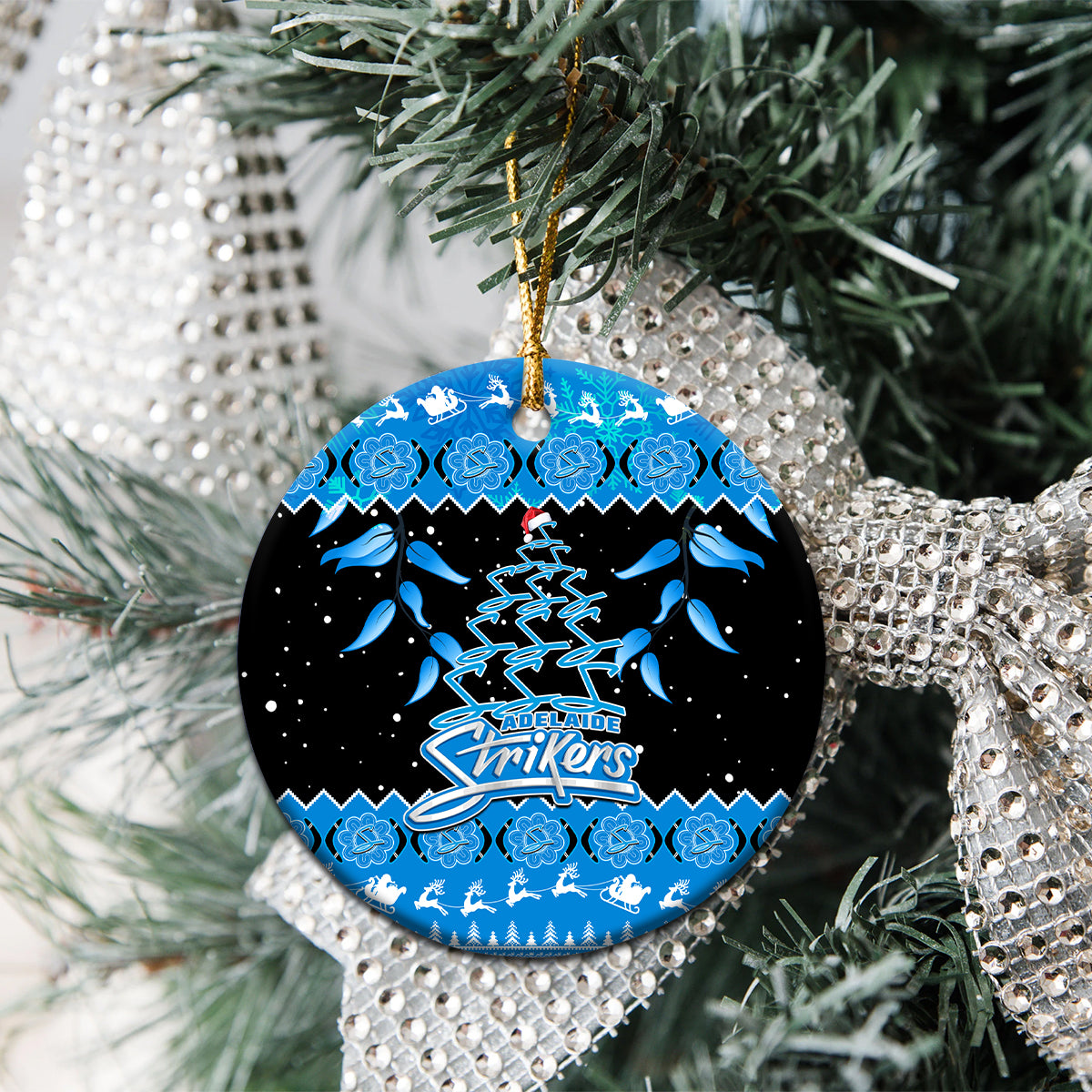 adelaide-strikers-cricket-christmas-ceramic-ornament-merry-xmas-2023-indigenous-art