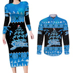 adelaide-strikers-cricket-christmas-couples-matching-long-sleeve-bodycon-dress-and-long-sleeve-button-shirt-merry-xmas-2023-indigenous-art