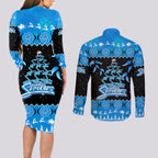adelaide-strikers-cricket-christmas-couples-matching-long-sleeve-bodycon-dress-and-long-sleeve-button-shirt-merry-xmas-2023-indigenous-art