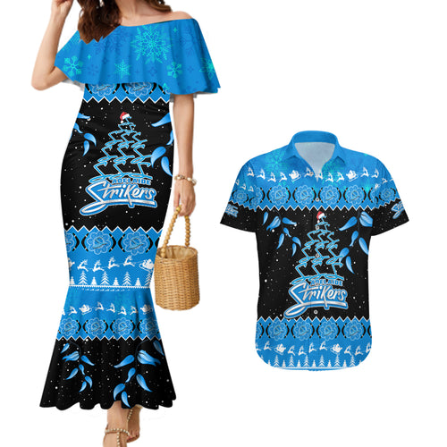 adelaide-strikers-cricket-christmas-couples-matching-mermaid-dress-and-hawaiian-shirt-merry-xmas-2023-indigenous-art