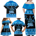 adelaide-strikers-cricket-christmas-family-matching-off-shoulder-maxi-dress-and-hawaiian-shirt-merry-xmas-2023-indigenous-art