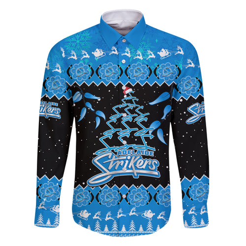 adelaide-strikers-cricket-christmas-family-matching-off-shoulder-maxi-dress-and-hawaiian-shirt-merry-xmas-2023-indigenous-art