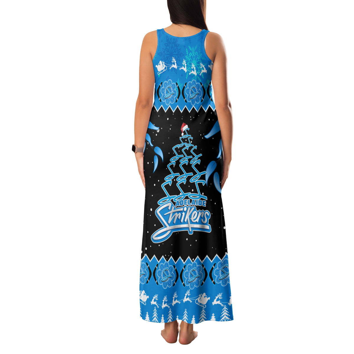 adelaide-strikers-cricket-christmas-family-matching-tank-maxi-dress-and-hawaiian-shirt-merry-xmas-2023-indigenous-art