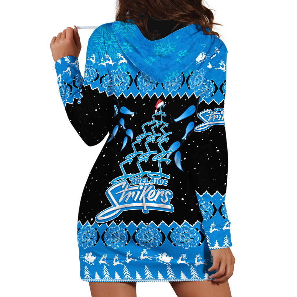 adelaide-strikers-cricket-christmas-hoodie-dress-merry-xmas-2023-indigenous-art