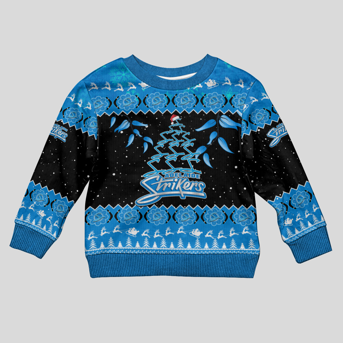 adelaide-strikers-cricket-christmas-kid-ugly-christmas-sweater-merry-xmas-2023-indigenous-art