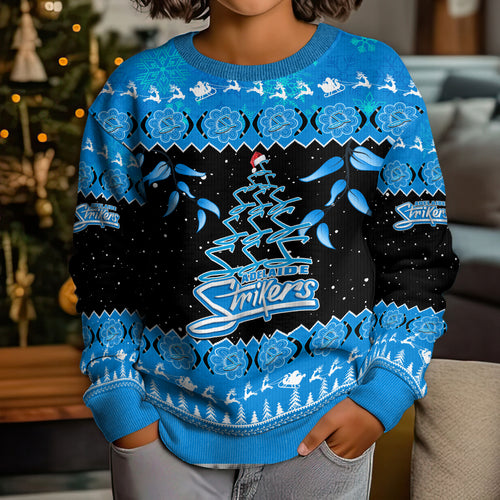 adelaide-strikers-cricket-christmas-kid-ugly-christmas-sweater-merry-xmas-2023-indigenous-art