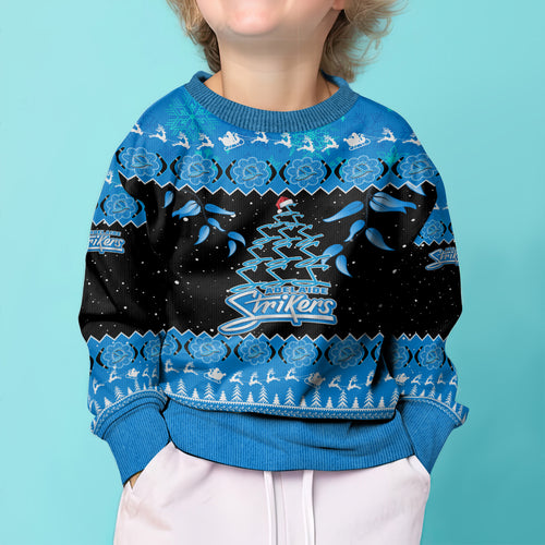 adelaide-strikers-cricket-christmas-kid-ugly-christmas-sweater-merry-xmas-2023-indigenous-art