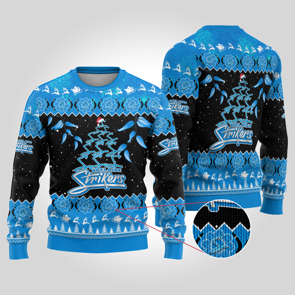 adelaide-strikers-cricket-christmas-ugly-christmas-sweater-merry-xmas-2023-indigenous-art