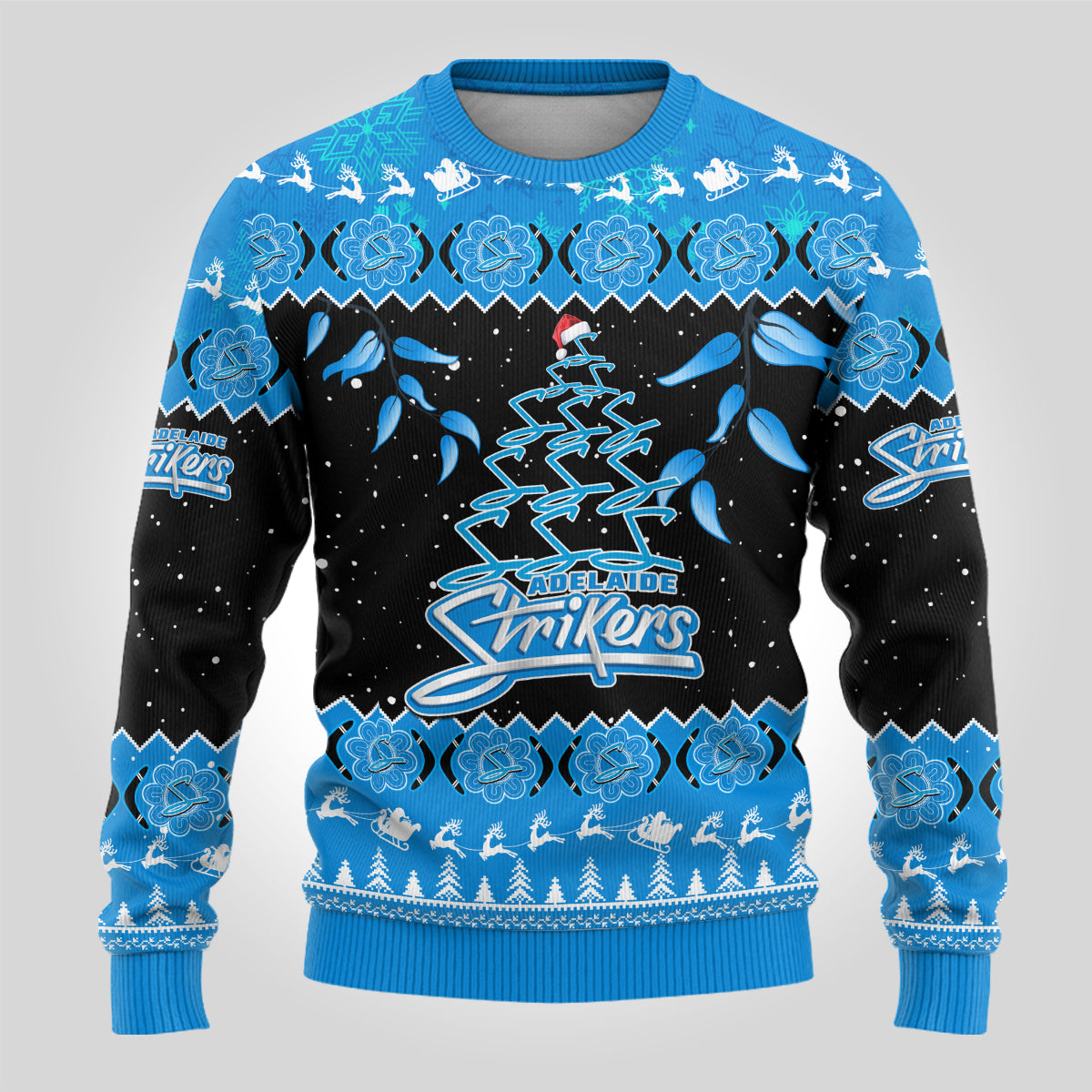 adelaide-strikers-cricket-christmas-ugly-christmas-sweater-merry-xmas-2023-indigenous-art