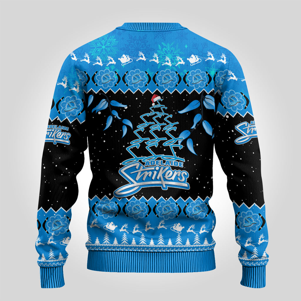 adelaide-strikers-cricket-christmas-ugly-christmas-sweater-merry-xmas-2023-indigenous-art
