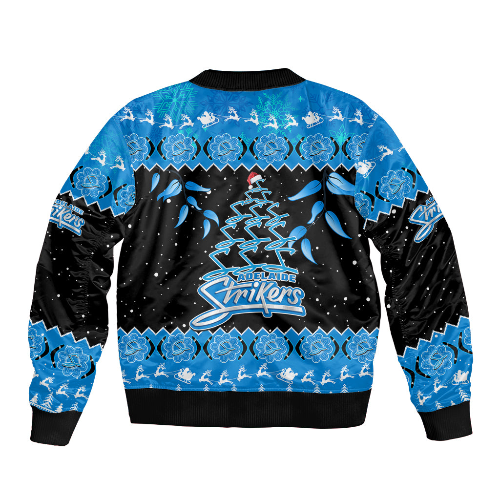 adelaide-strikers-cricket-christmas-sleeve-zip-bomber-jacket-merry-xmas-2023-indigenous-art