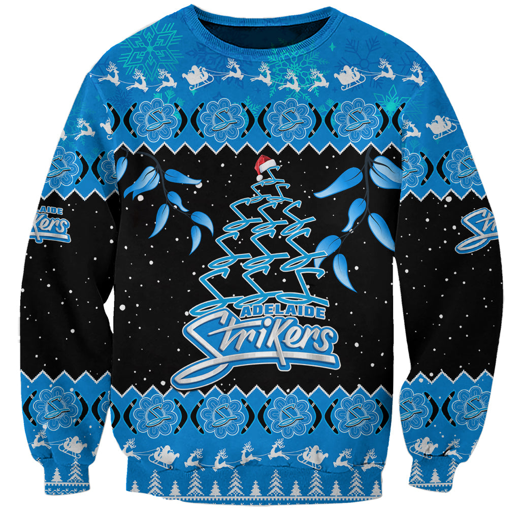 adelaide-strikers-cricket-christmas-sweatshirt-merry-xmas-2023-indigenous-art