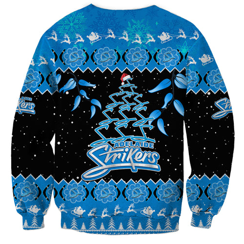 adelaide-strikers-cricket-christmas-sweatshirt-merry-xmas-2023-indigenous-art
