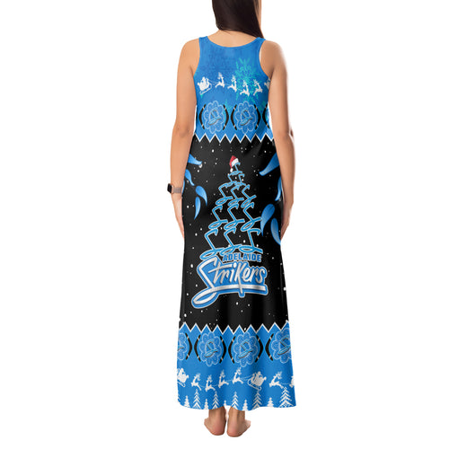 adelaide-strikers-cricket-christmas-tank-maxi-dress-merry-xmas-2023-indigenous-art