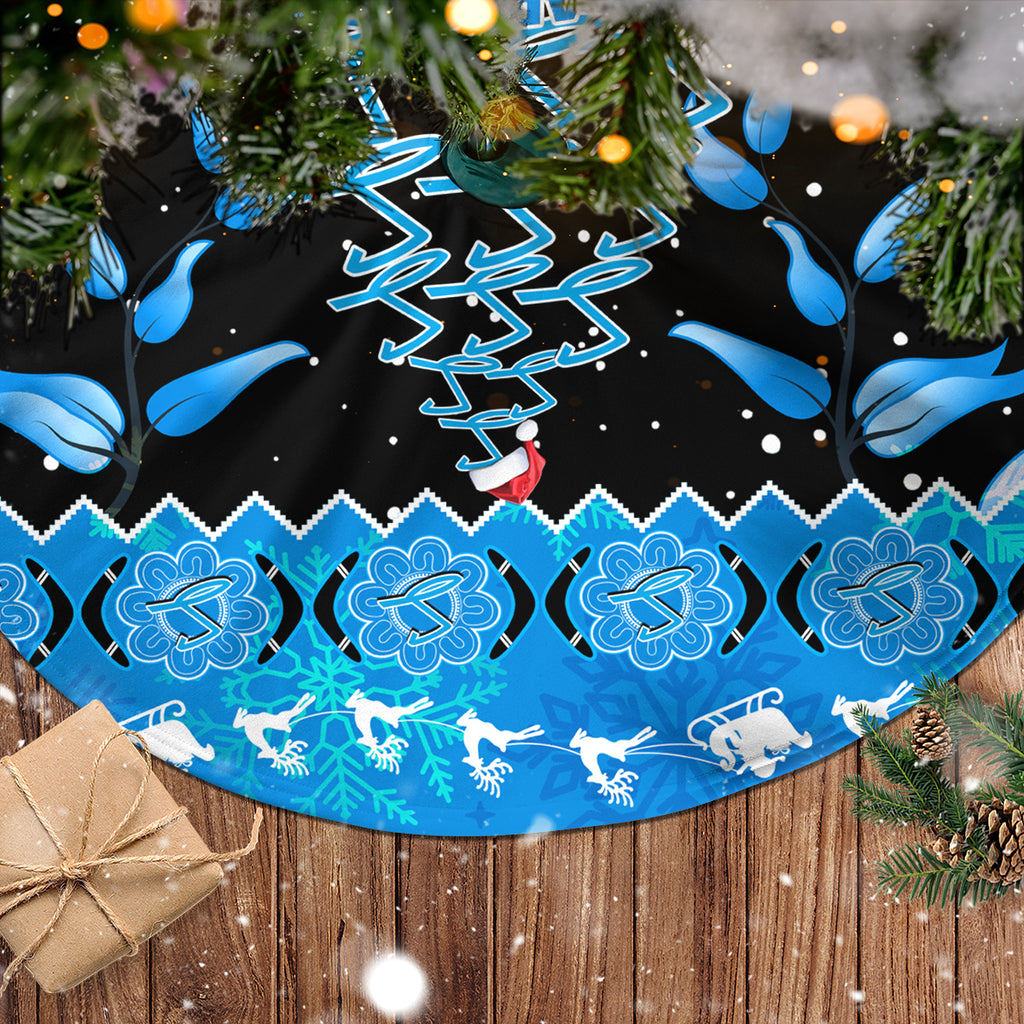 adelaide-strikers-cricket-christmas-tree-skirt-merry-xmas-2023-indigenous-art