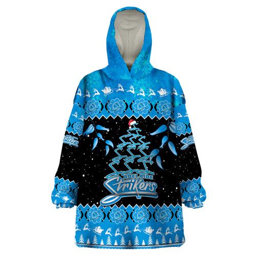adelaide-strikers-cricket-christmas-wearable-blanket-hoodie-merry-xmas-2023-indigenous-art