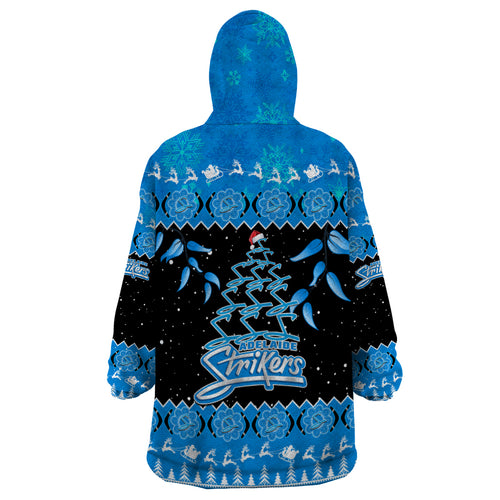 adelaide-strikers-cricket-christmas-wearable-blanket-hoodie-merry-xmas-2023-indigenous-art