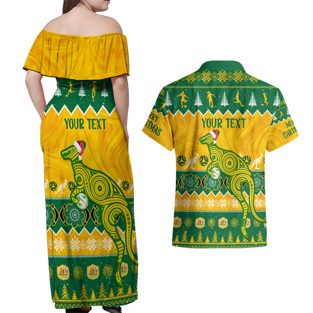 personalised-australia-soccer-christmas-couples-matching-off-shoulder-maxi-dress-and-hawaiian-shirt-all-i-want-for-xmas-is-matildas
