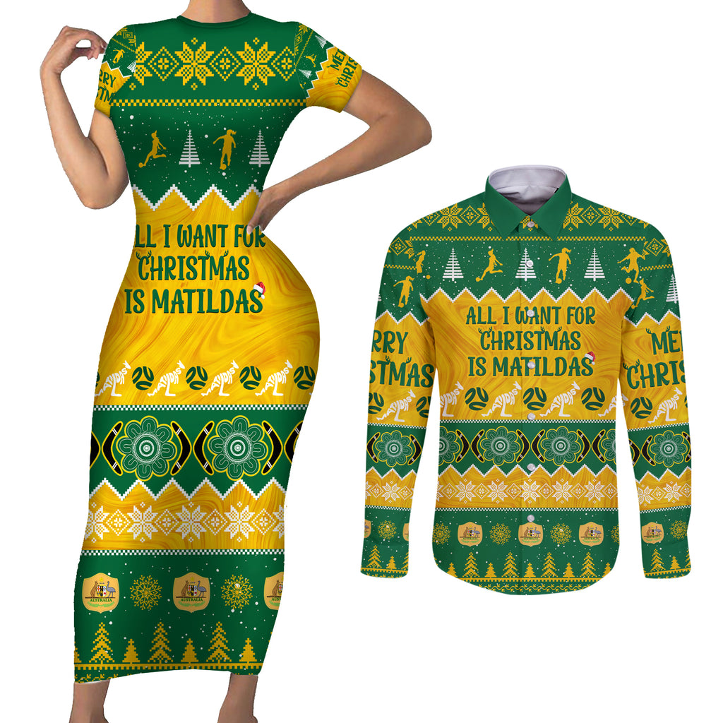 personalised-australia-soccer-christmas-couples-matching-short-sleeve-bodycon-dress-and-long-sleeve-button-shirt-all-i-want-for-xmas-is-matildas