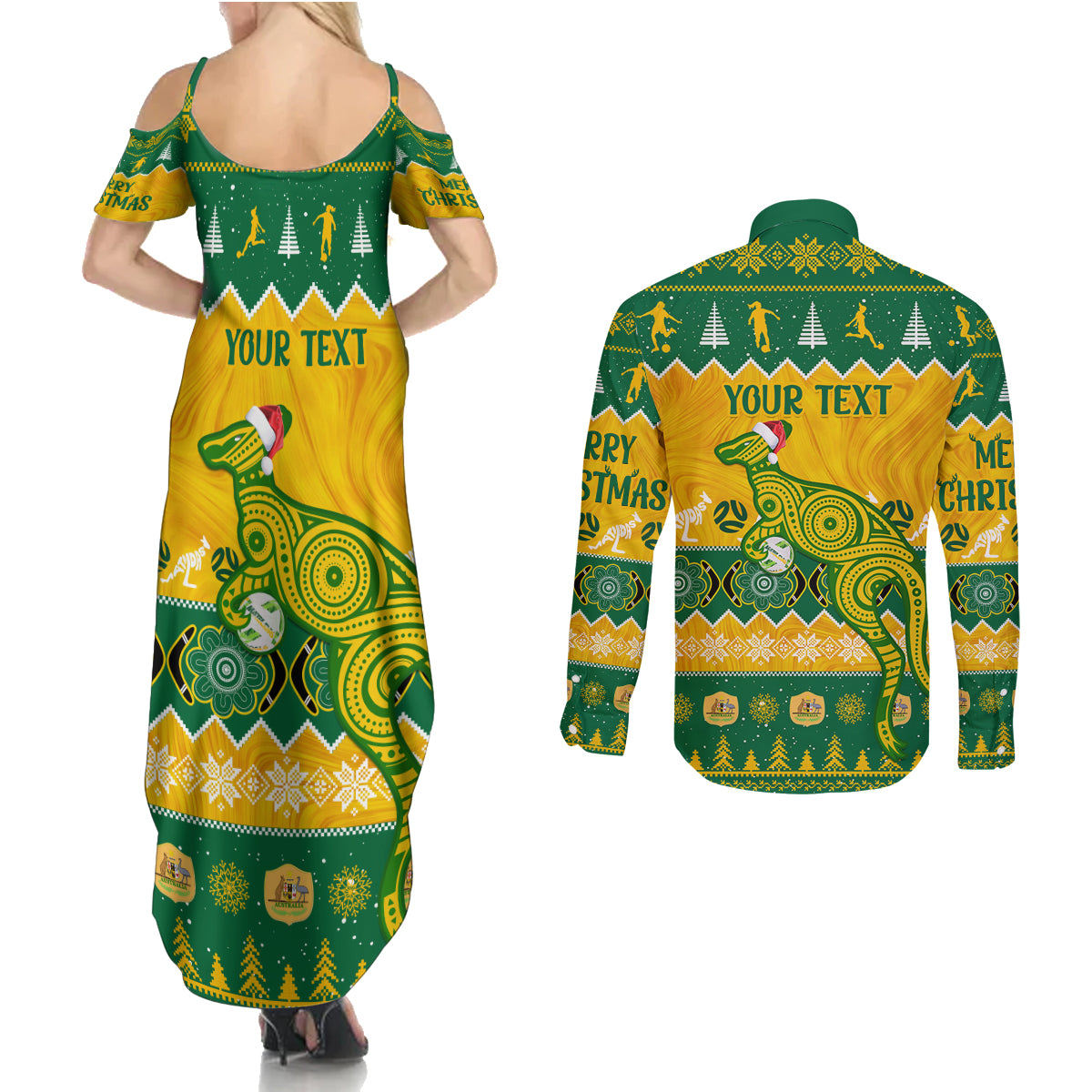 personalised-australia-soccer-christmas-couples-matching-summer-maxi-dress-and-long-sleeve-button-shirt-all-i-want-for-xmas-is-matildas
