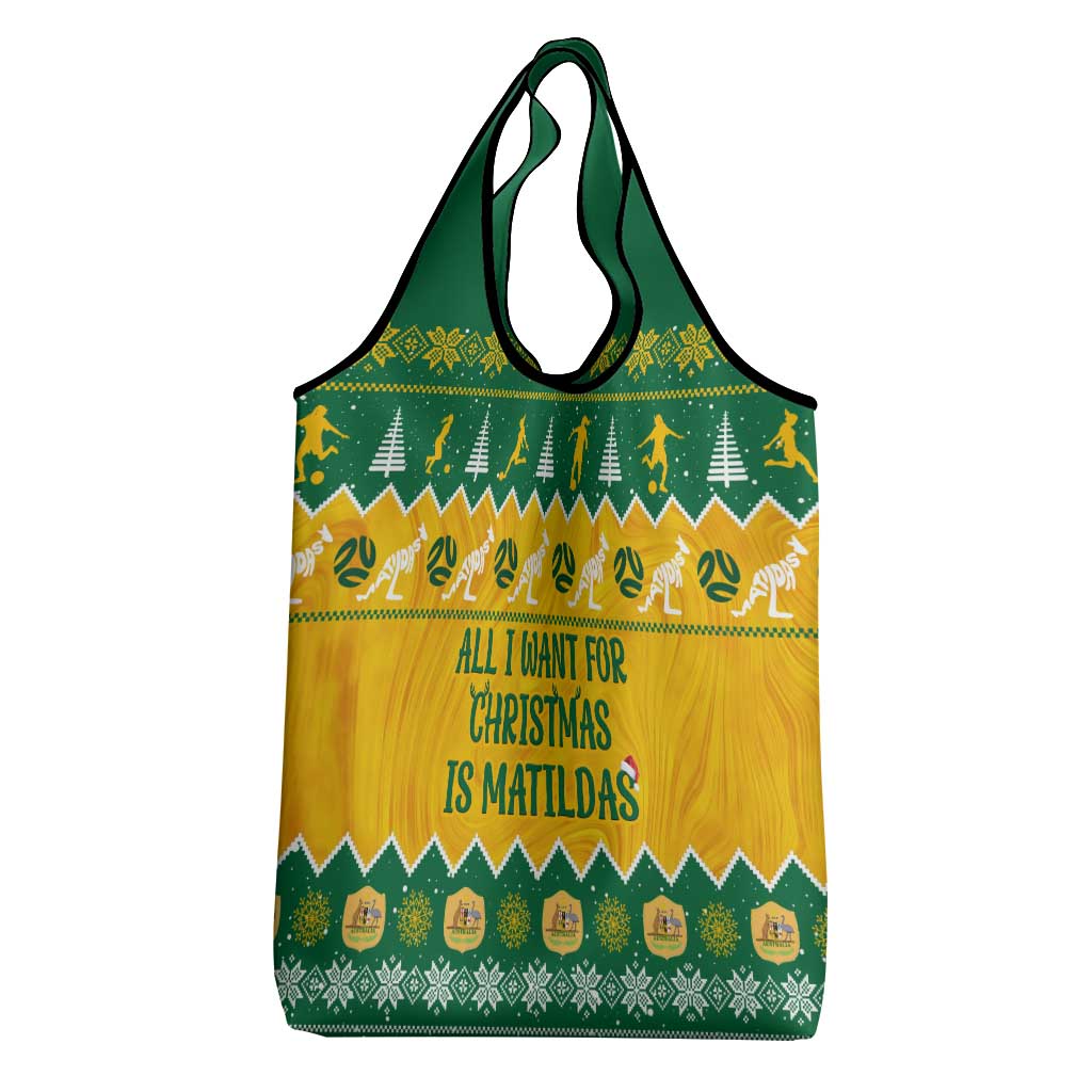 Australia Soccer Christmas Grocery Bag All I Want For Xmas Is Matildas