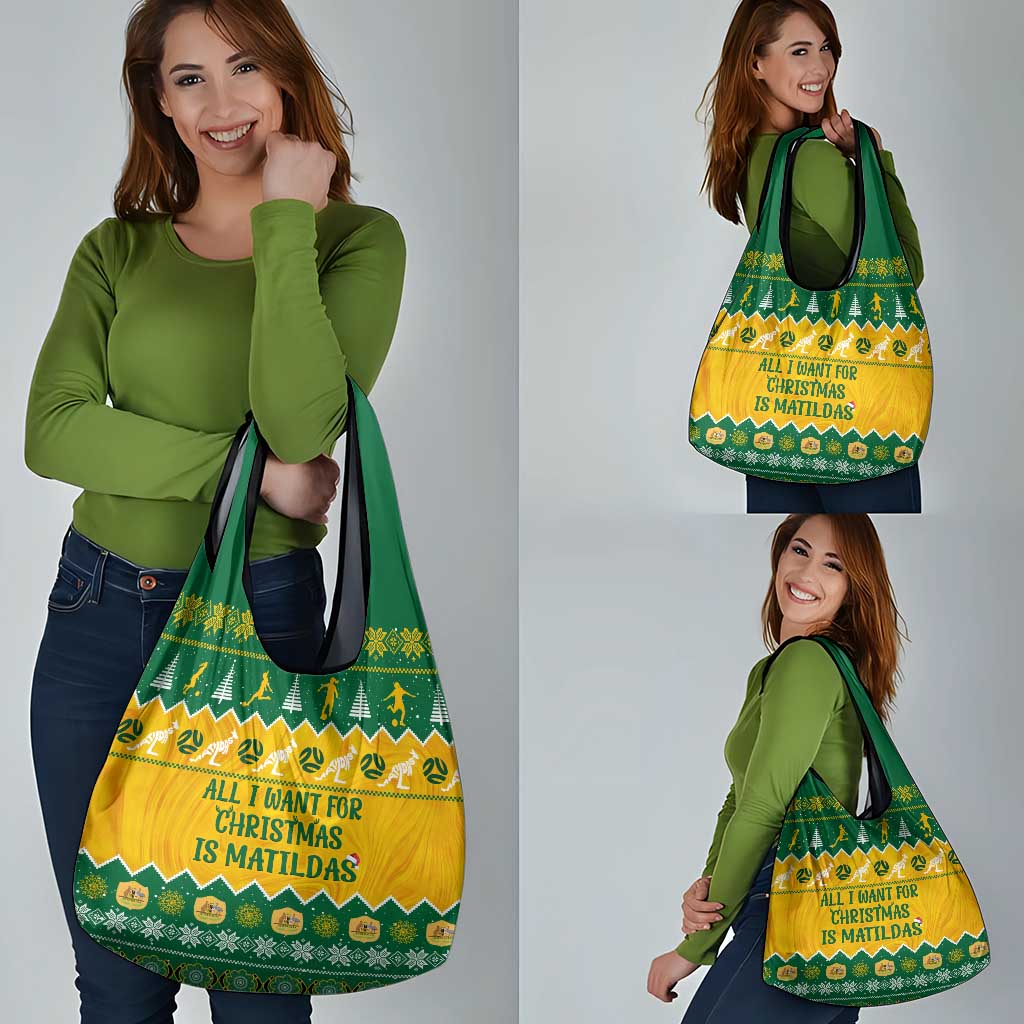Australia Soccer Christmas Grocery Bag All I Want For Xmas Is Matildas