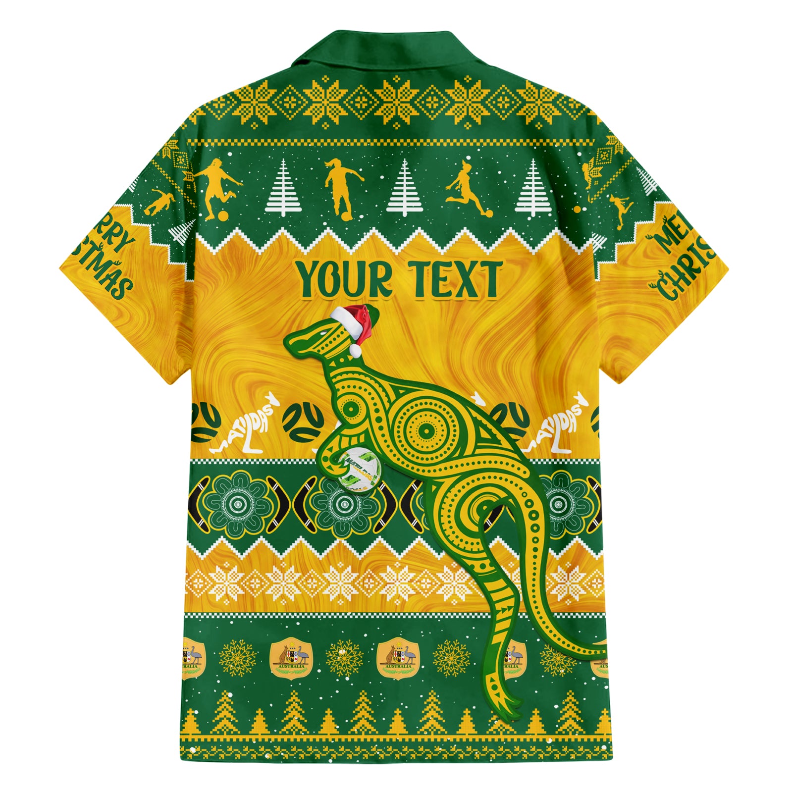 personalised-australia-soccer-christmas-hawaiian-shirt-all-i-want-for-xmas-is-matildas