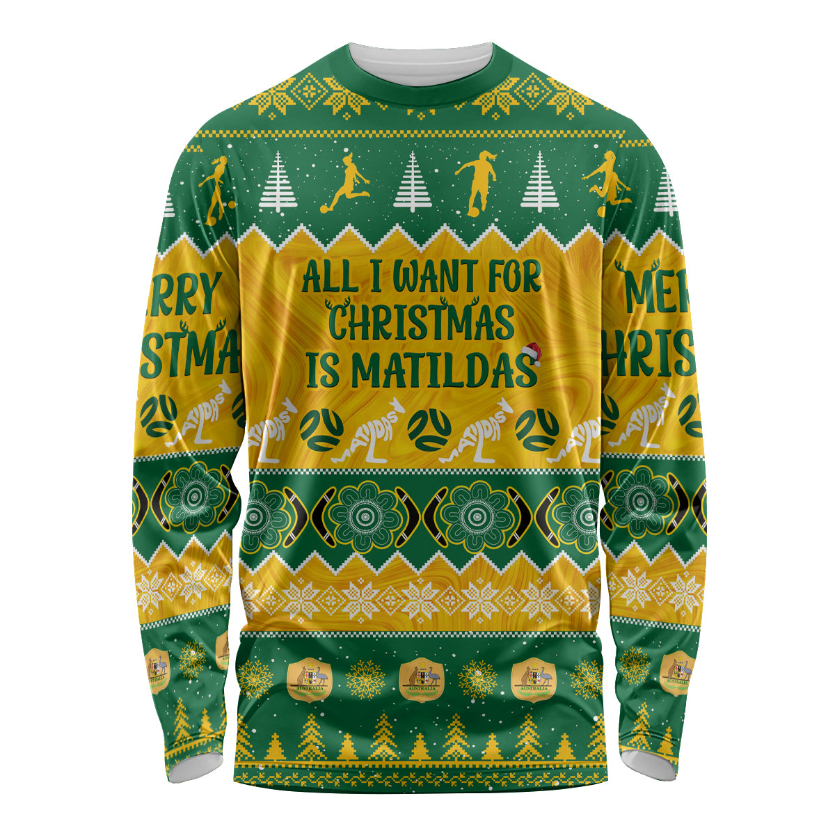 personalised-australia-soccer-christmas-long-sleeve-shirt-all-i-want-for-xmas-is-matildas