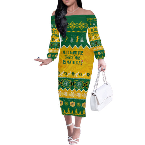 personalised-australia-soccer-christmas-off-the-shoulder-long-sleeve-dress-all-i-want-for-xmas-is-matildas