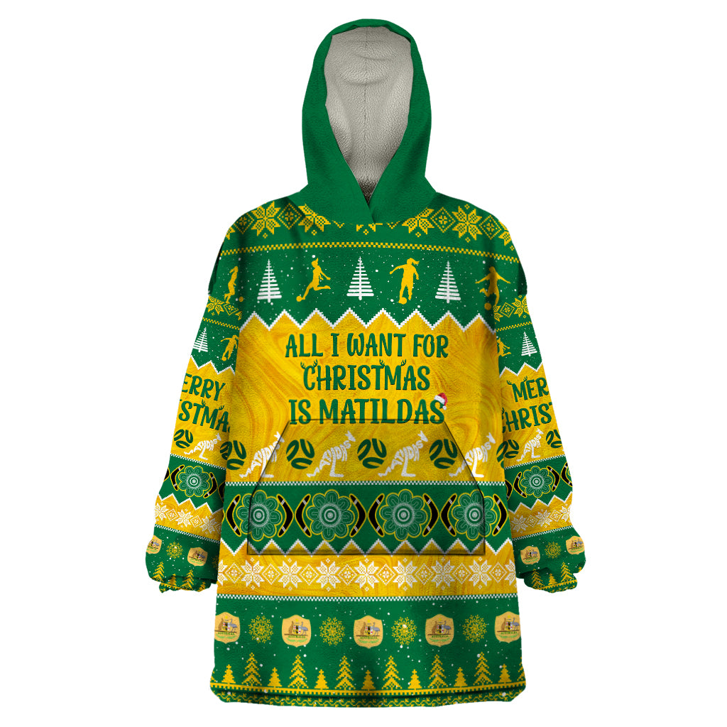 personalised-australia-soccer-christmas-wearable-blanket-hoodie-all-i-want-for-xmas-is-matildas
