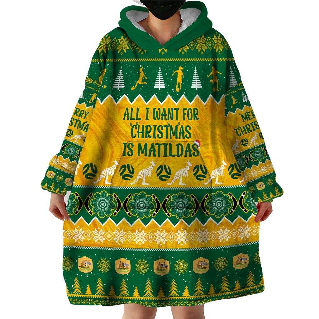 personalised-australia-soccer-christmas-wearable-blanket-hoodie-all-i-want-for-xmas-is-matildas