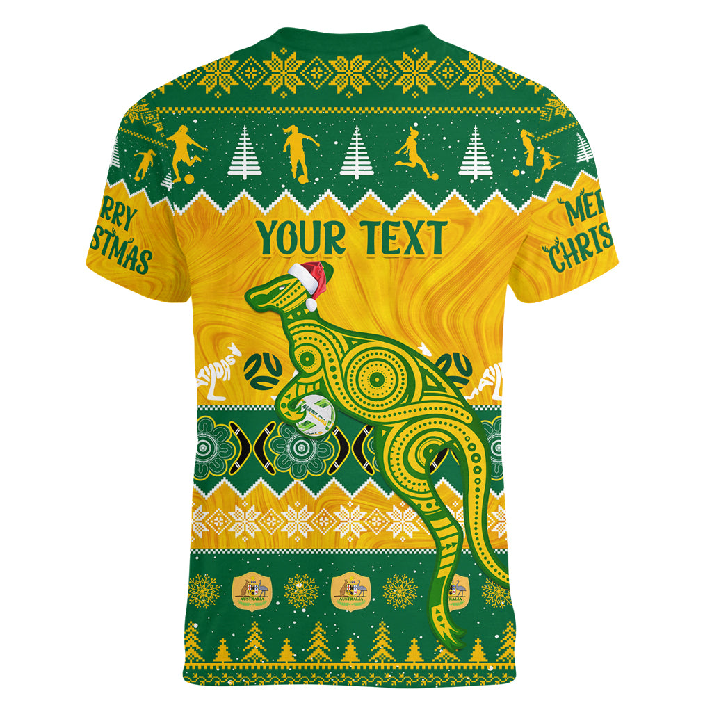 personalised-australia-soccer-christmas-women-v-neck-t-shirt-all-i-want-for-xmas-is-matildas