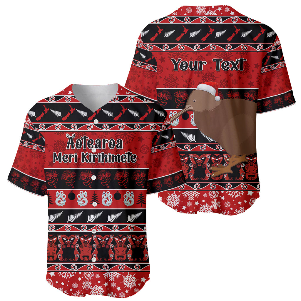 personalised-new-zealand-christmas-baseball-jersey-aotearoa-kiwi-meri-kirihimete-red-version
