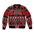 personalised-new-zealand-christmas-bomber-jacket-aotearoa-kiwi-meri-kirihimete-red-version