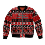 personalised-new-zealand-christmas-bomber-jacket-aotearoa-kiwi-meri-kirihimete-red-version