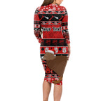 personalised-new-zealand-christmas-long-sleeve-bodycon-dress-aotearoa-kiwi-meri-kirihimete-red-version