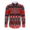 personalised-new-zealand-christmas-long-sleeve-button-shirt-aotearoa-kiwi-meri-kirihimete-red-version