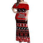 personalised-new-zealand-christmas-off-shoulder-maxi-dress-aotearoa-kiwi-meri-kirihimete-red-version