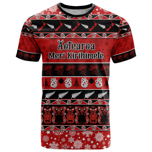 personalised-new-zealand-christmas-t-shirt-aotearoa-kiwi-meri-kirihimete-red-version