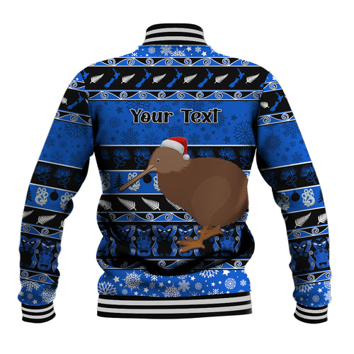 personalised-new-zealand-christmas-baseball-jacket-aotearoa-kiwi-meri-kirihimete-blue-version